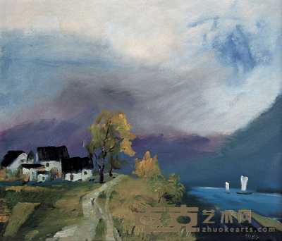 金柏松 风景 70×63cm